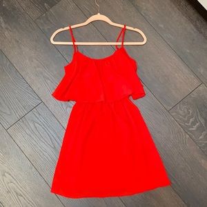Red mini dress available at a discount!